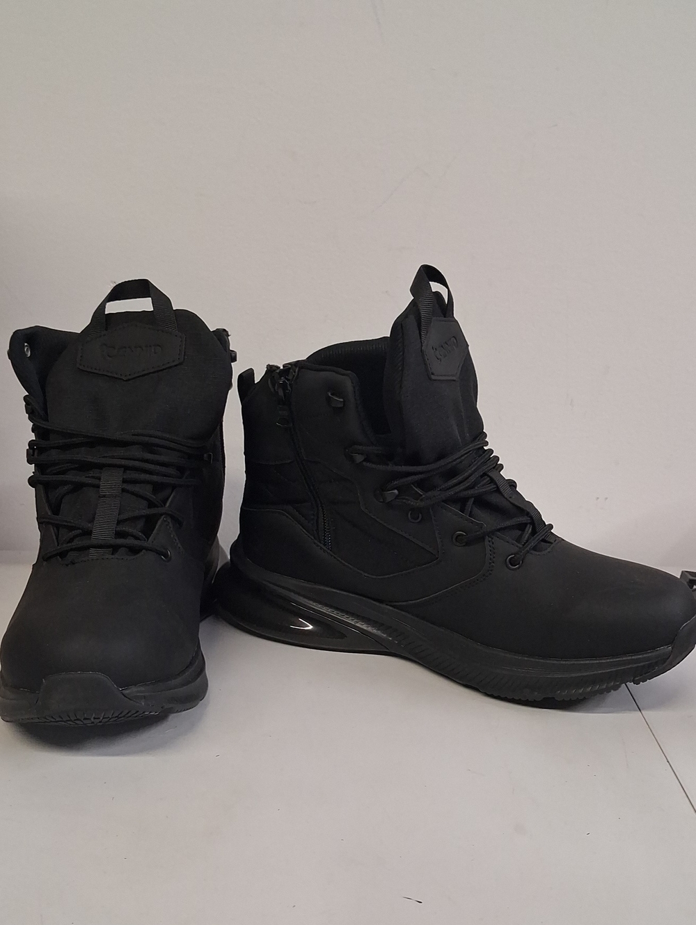 NWOT Mens Cennid Black Tactical Boots, Wide, Waterproof, Orthopedic